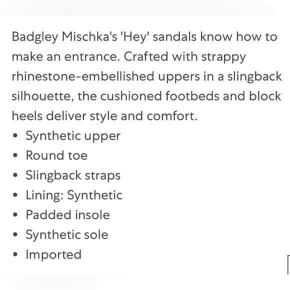 BADGLEY MISCHKA HEY BLOCK HEEL SLINGBACK SANDALS GOLD NEW 8 - Picture 9 of 10